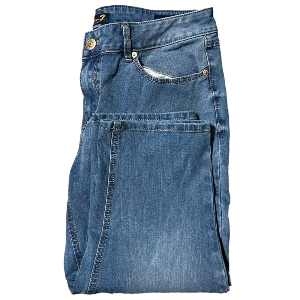 SEVEN7 Crop Denim Blue Skinny Jeans Women’s (Sz 14) - Picture 2 of 16